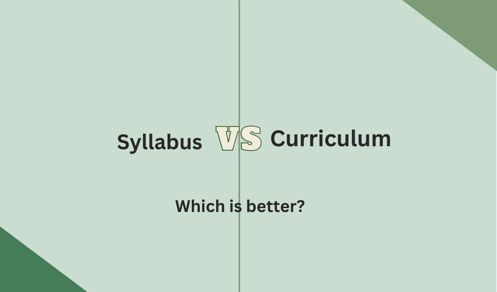Syllabus vs Curriculum