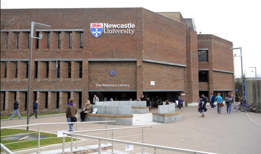 Newcastle university in UK where all students are going