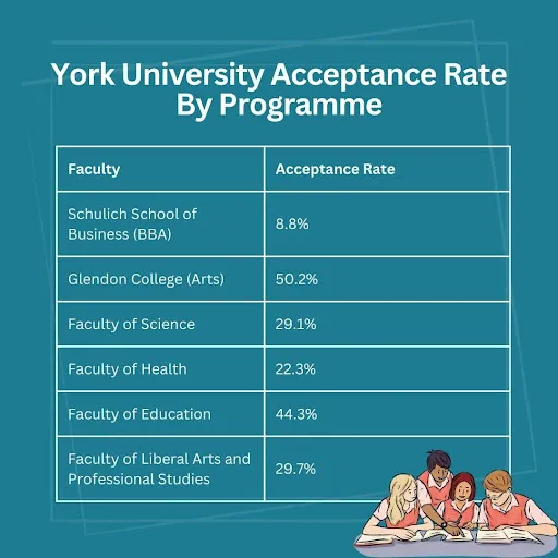 York University Acceptance Rate By Programme