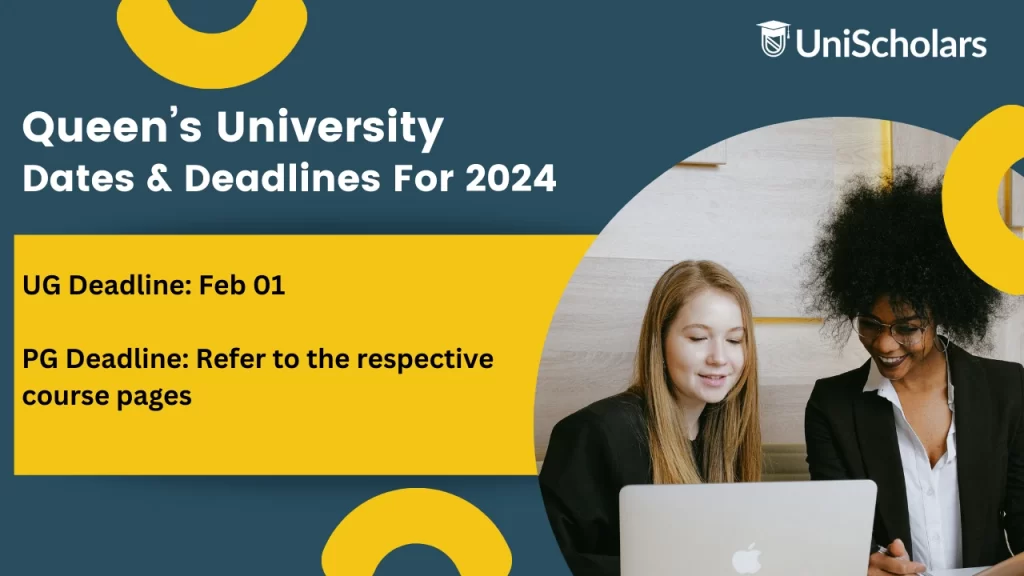 Queen's University Canada dates and deadlines for the coming academic year 2024