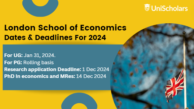 London School of Economics dates and deadlines for 2024 intake.