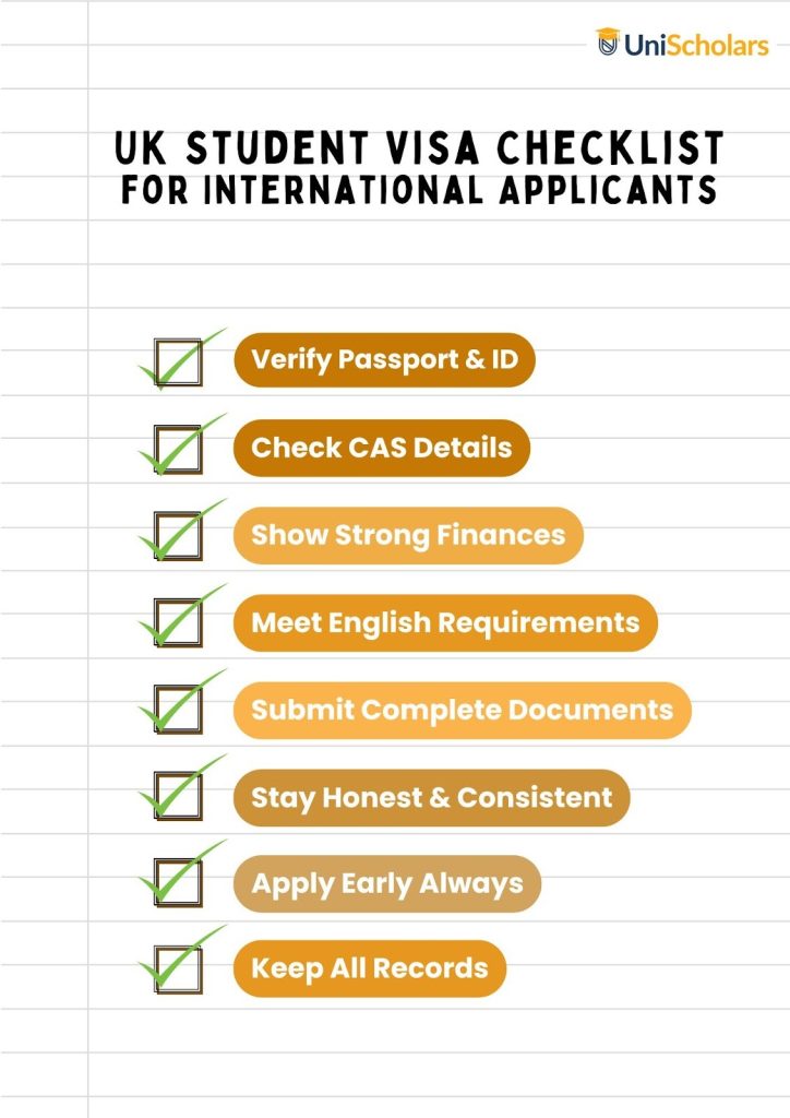 UK Student Visa Checklist for International Applicants